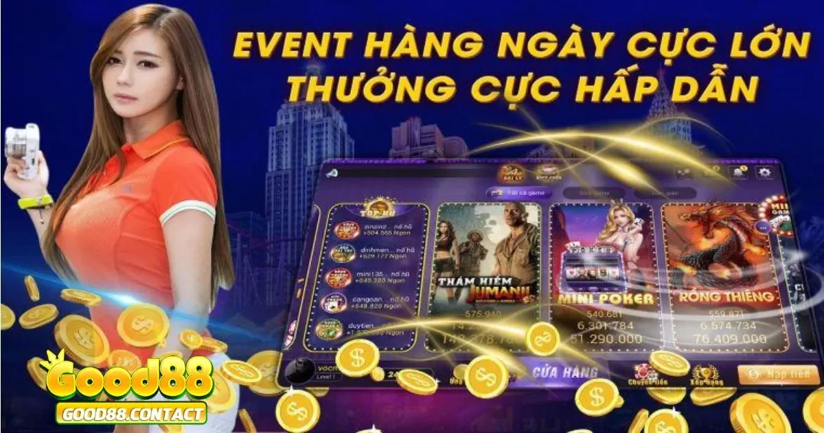 Khuyến Mãi Good88 - Ưu Đãi Độc Quyền Hàng Ngày 2 Hoàn tiền 0.5% hàng tuần